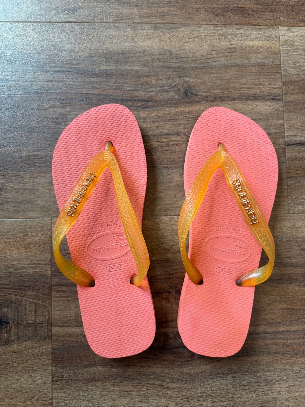 Havaianas Top Fusion Square Coral Flip Flops with Translucent Straps